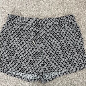 Old Navy High Waist Black and White Patterned Shorts